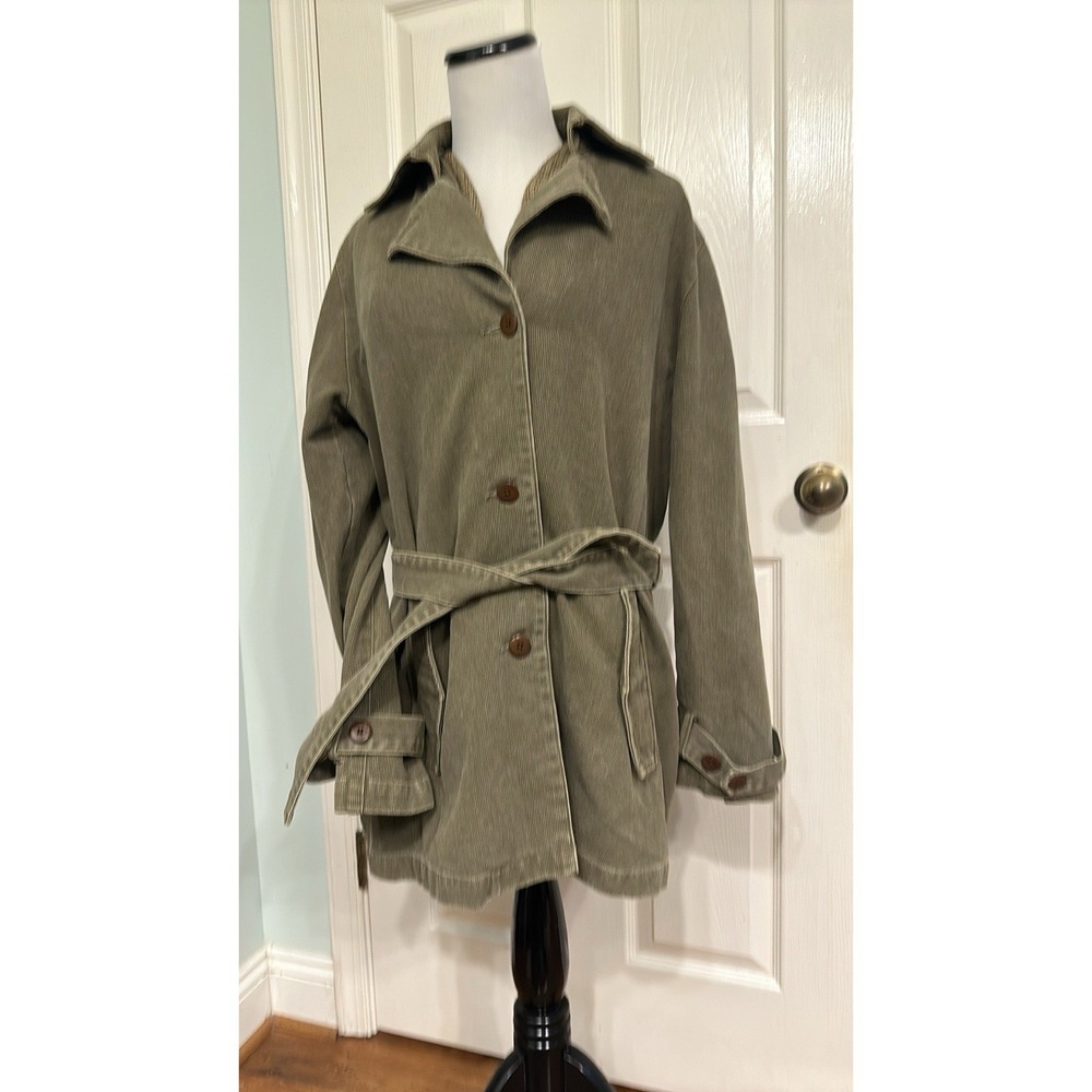 THE TERRITORY AHEAD FOREST GREEN BELTED POCKETS MED BARN FARMERS Jacket